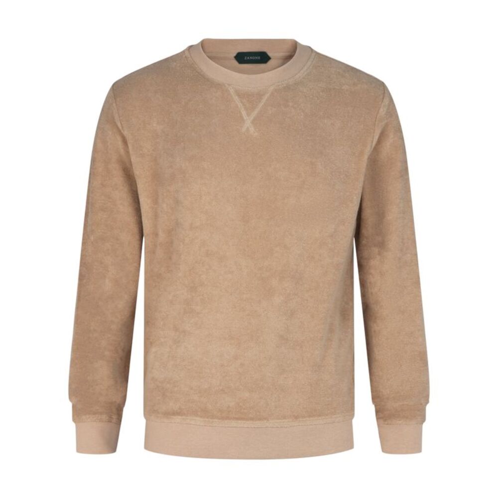 Slowear Terry Cotton Crewneck Sweatshirt Beige Mens